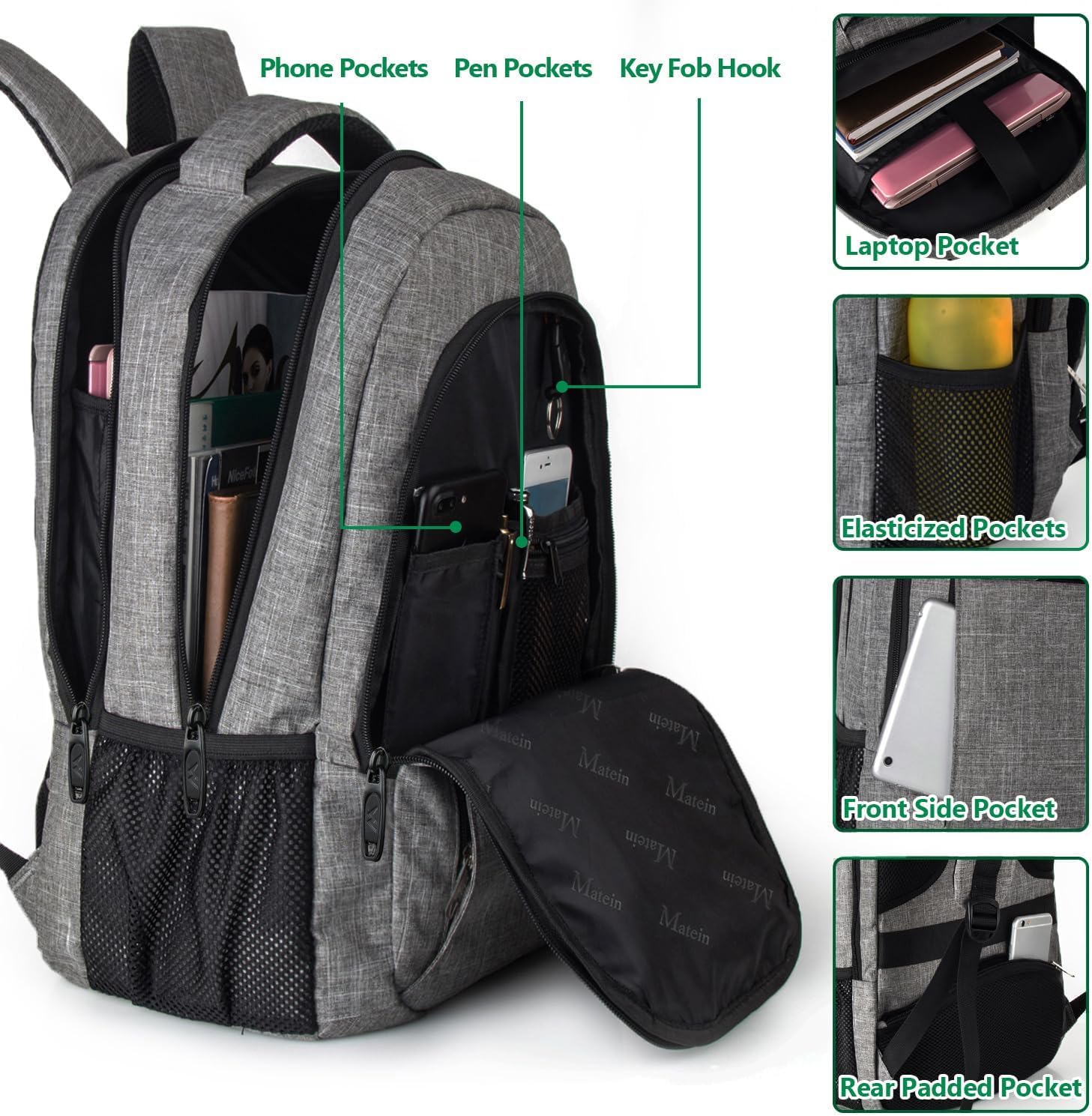 MATEIN Travel Laptop Backpack - Image 3