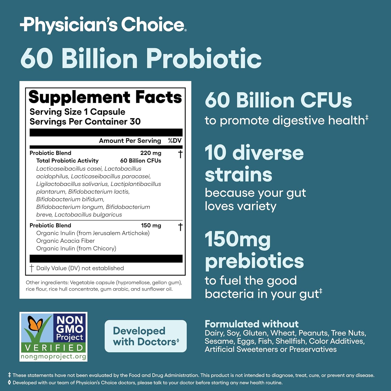 Physician's Choice Probiotics 60 Billion CFU - Image 2