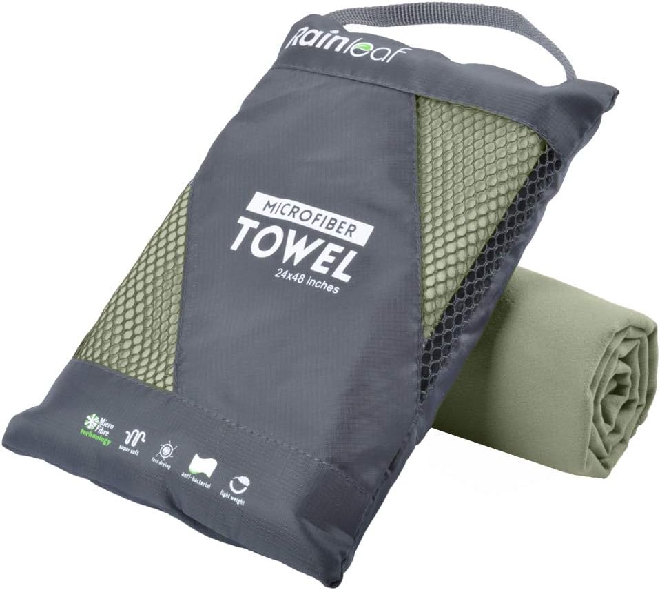 Rainleaf Microfiber Towel Perfect Travel & Gym & Camping Towel
