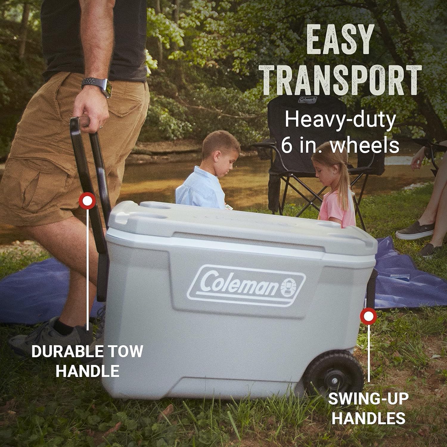 Coleman Classic Series Insulated Portable Rolling Cooler with Wheels - Image 5